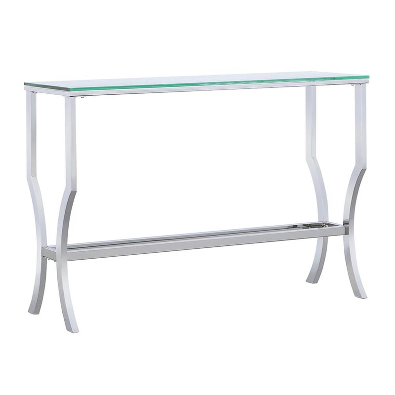 Saide Rectangular Glass Top Entryway Console Table
