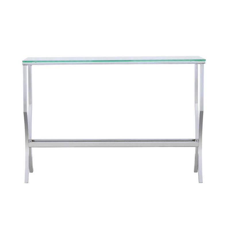 Saide Rectangular Glass Top Entryway Console Table