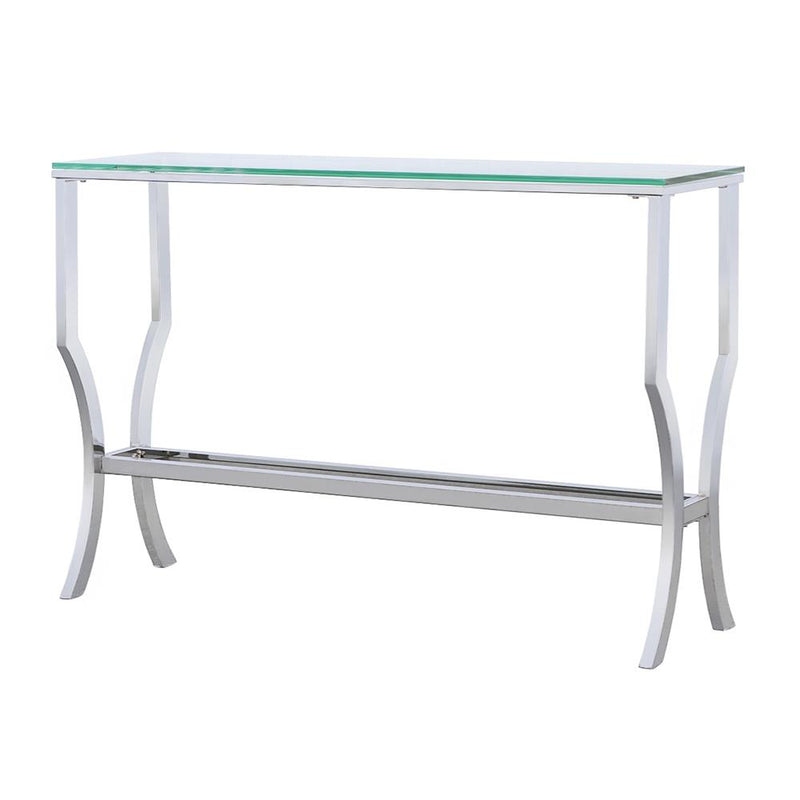 Saide Rectangular Glass Top Entryway Console Table