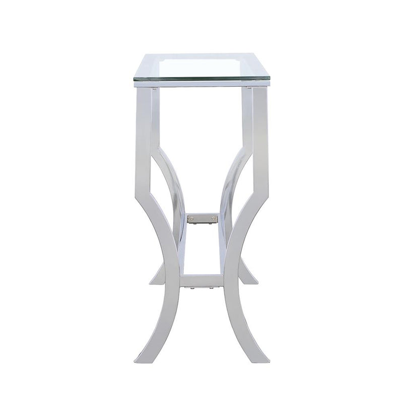Saide Rectangular Glass Top Entryway Console Table