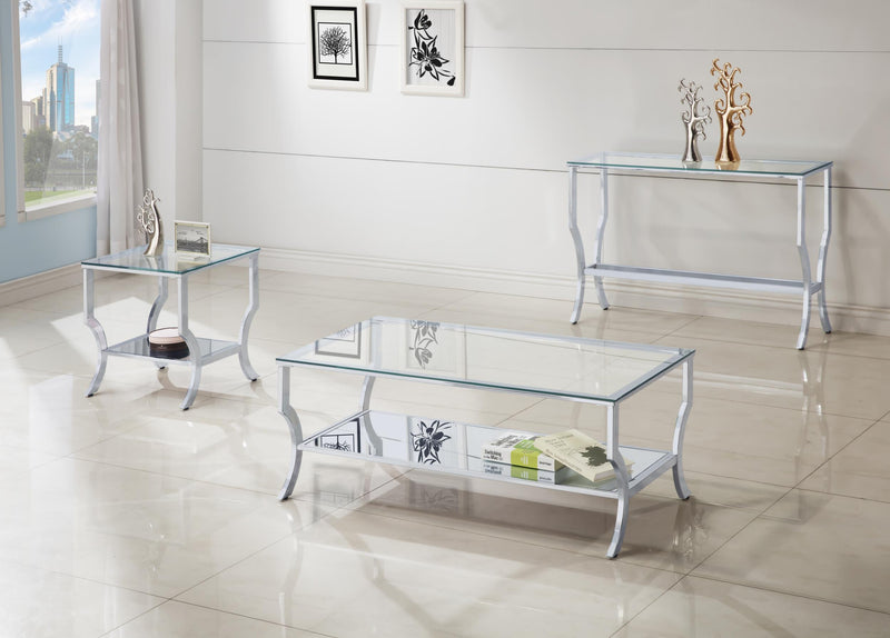 Saide Rectangular Glass Top Entryway Console Table