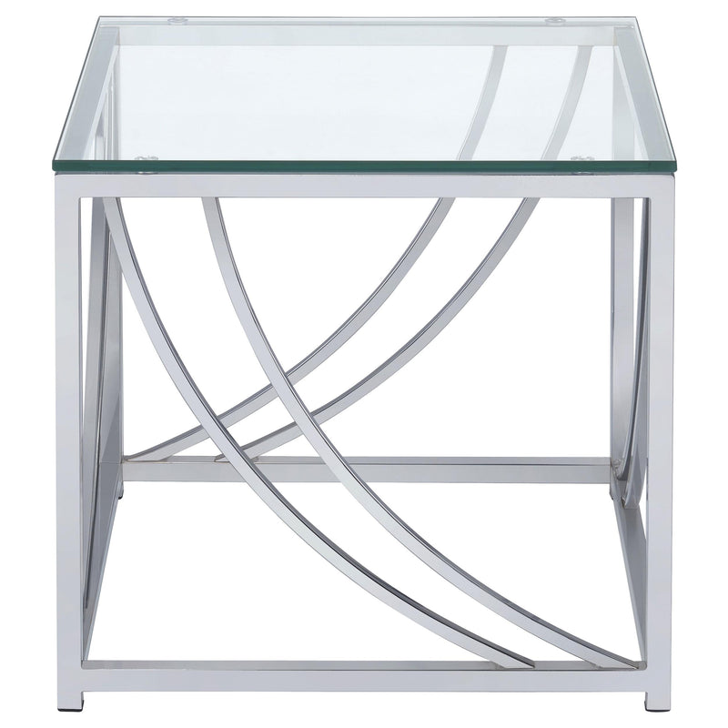 Lille Square Glass Top Side End Table
