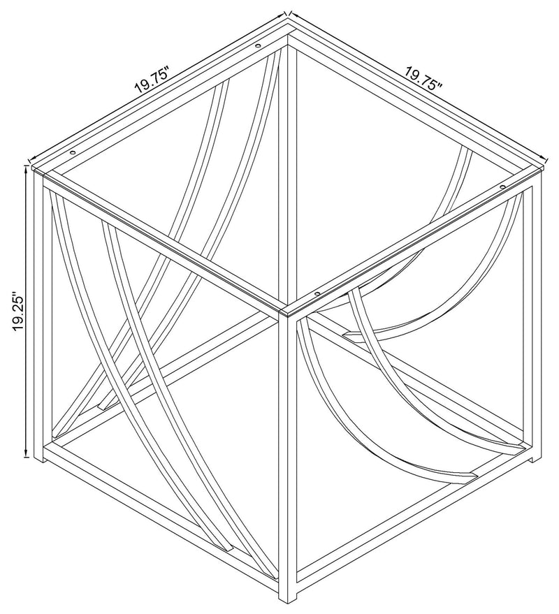 Lille 3-piece Glass Top Coffee And End Table Set