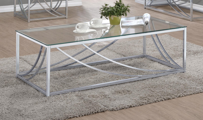 Lille Rectangular Glass Top Coffee Table