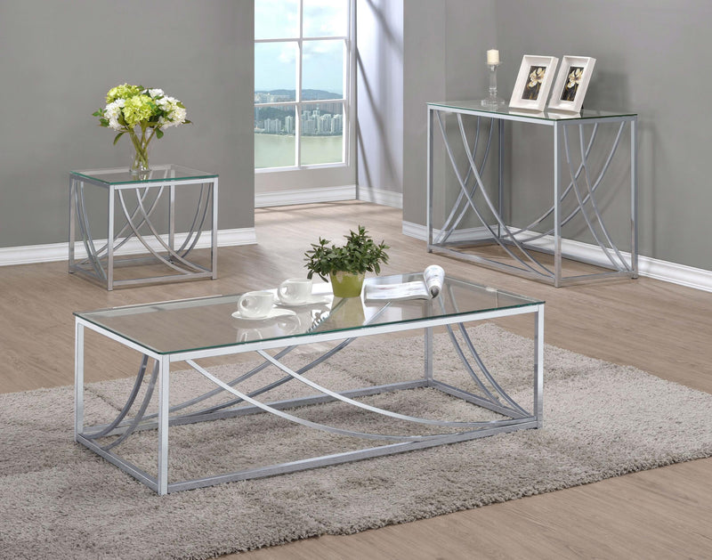 Lille Rectangular Glass Top Coffee Table