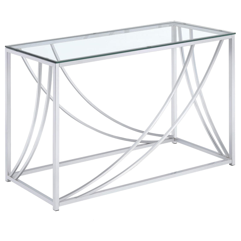 Lille Glass Top Entryway Console Table Accents