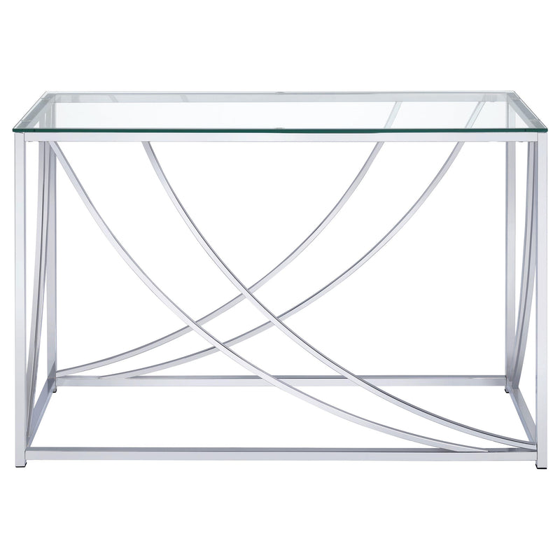 Lille Glass Top Entryway Console Table Accents