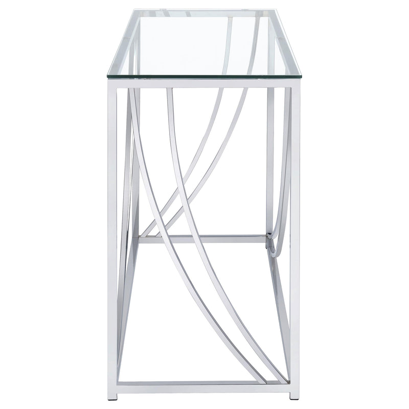 Lille Glass Top Entryway Console Table Accents