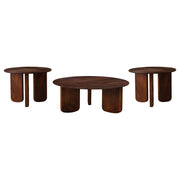 Dale 3-piece Solid Wood Coffee and End Table Set Brown - alternate view