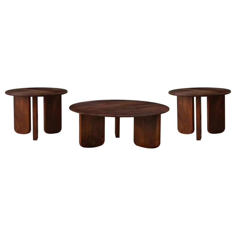 Dale 3-piece Solid Wood Coffee and End Table Set Brown - alternate view