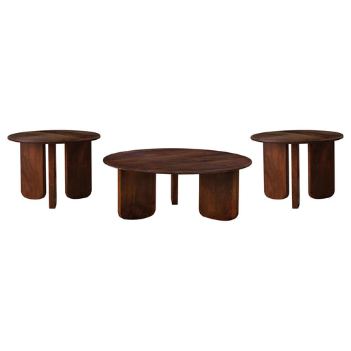 Dale 3-piece Solid Wood Coffee and End Table Set Brown - alternate view