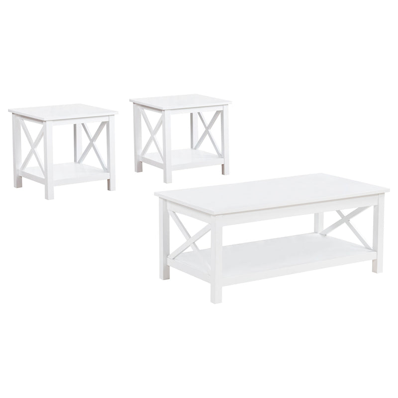 Skyview 3-piece Rectangular Lift Top Coffee Table Set White - alternate view