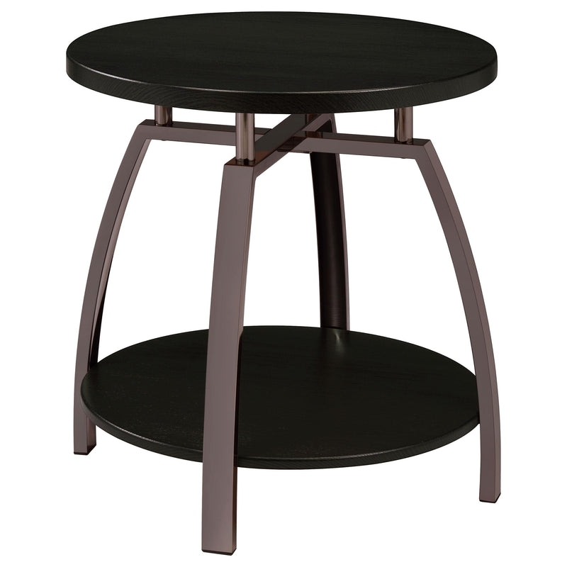 Dacre Round Engineered Wood Top Side End Table