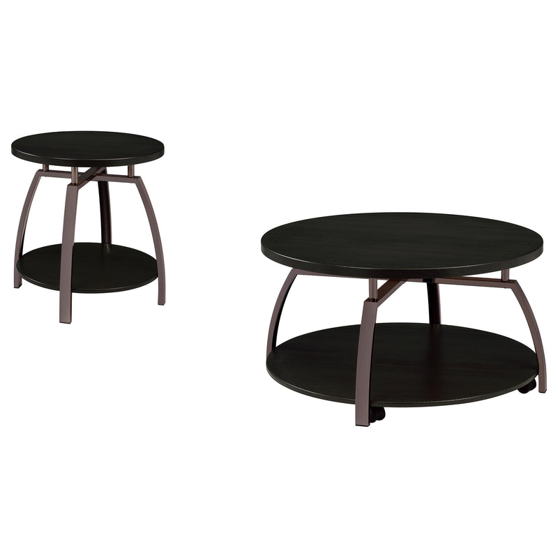 Dacre 2-piece Round Coffee and End Table Set