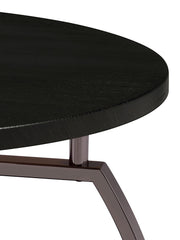 Dacre 3-piece Round Coffee and End Table Set Dark Charcoal - detail 5