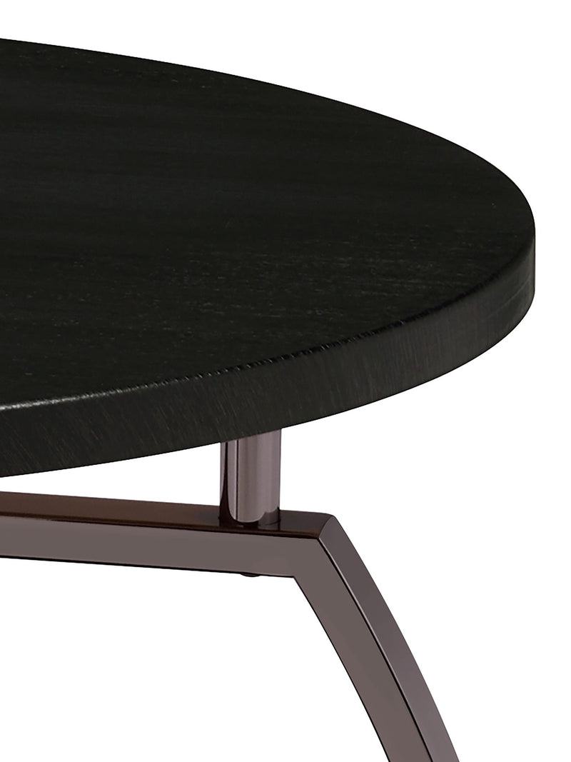 Dacre 3-piece Round Coffee and End Table Set Dark Charcoal - detail 5