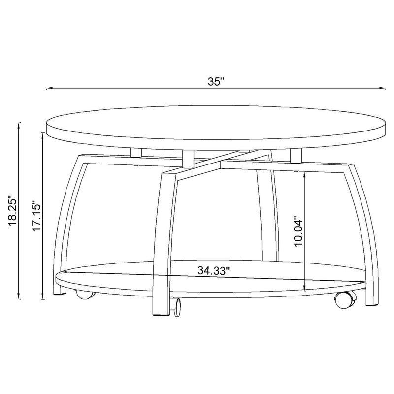 Dacre Round Engineered Wood Top Coffee Table