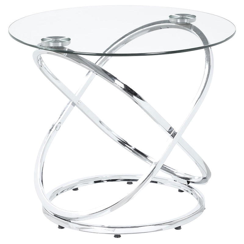 Warren 3-piece Oval Glass Top Coffee Table Set