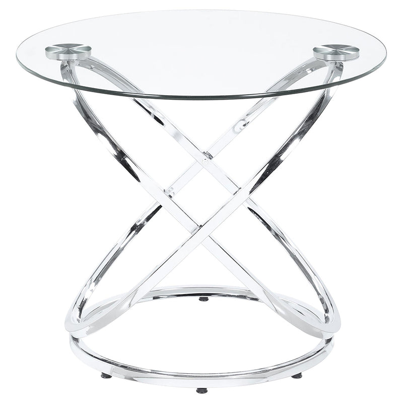 Warren 3-piece Oval Glass Top Coffee Table Set