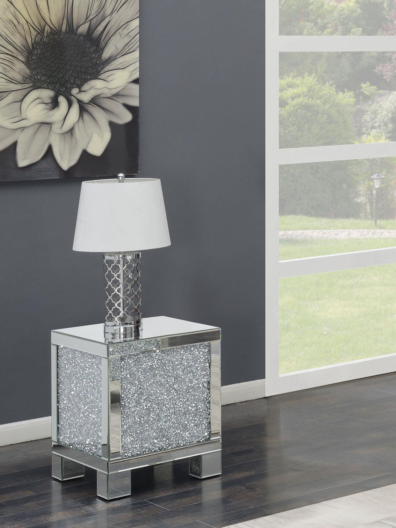Gillian Rectangular Mirrored Acrylic Side End Table