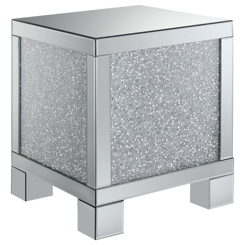 Gillian Rectangular Mirrored Acrylic Side End Table