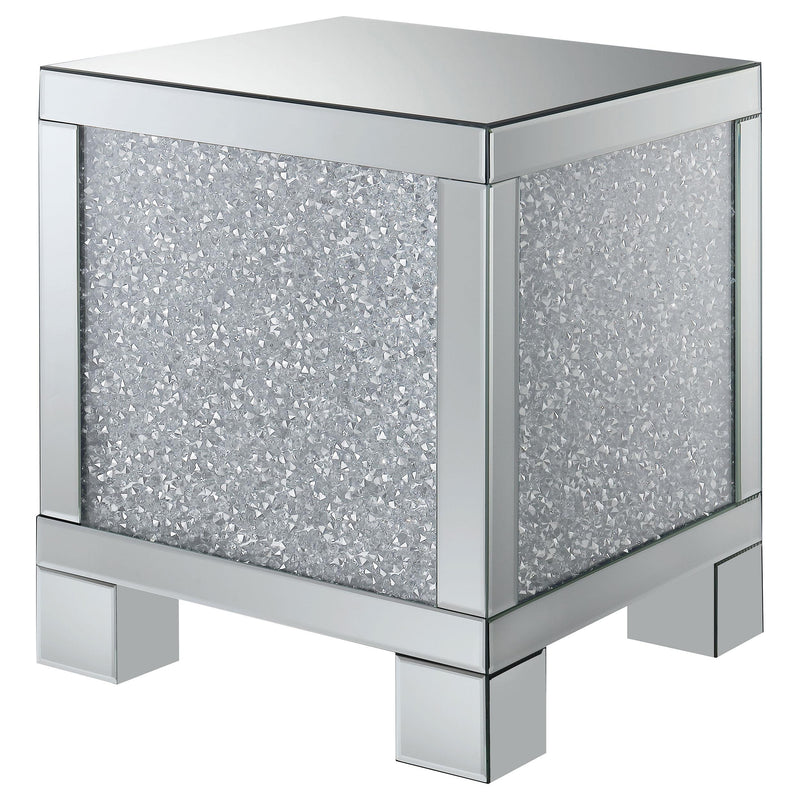 Gillian Rectangular Mirrored Acrylic Side End Table