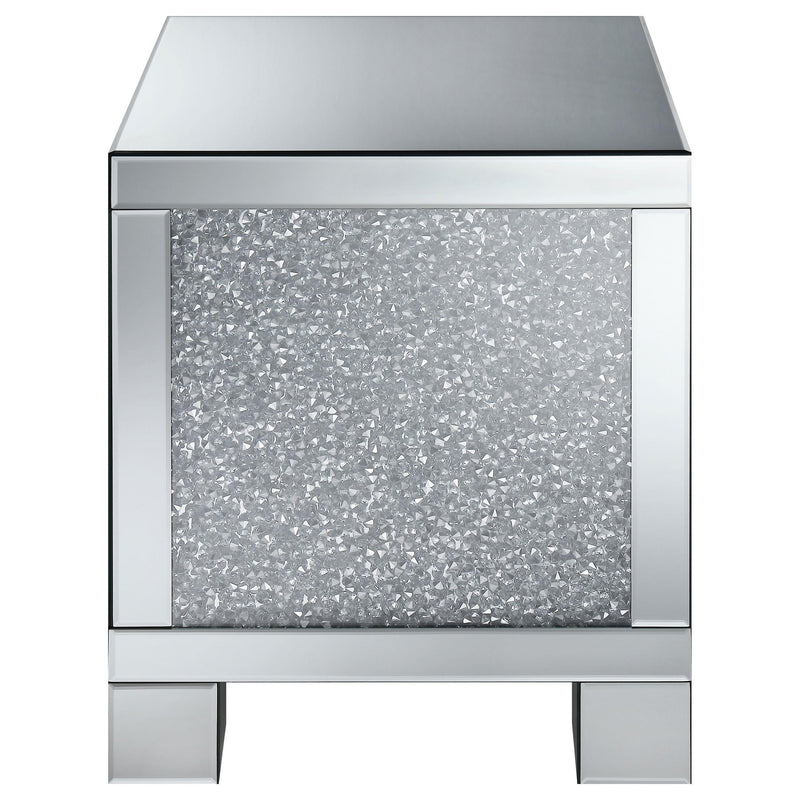Gillian Rectangular Mirrored Acrylic Side End Table