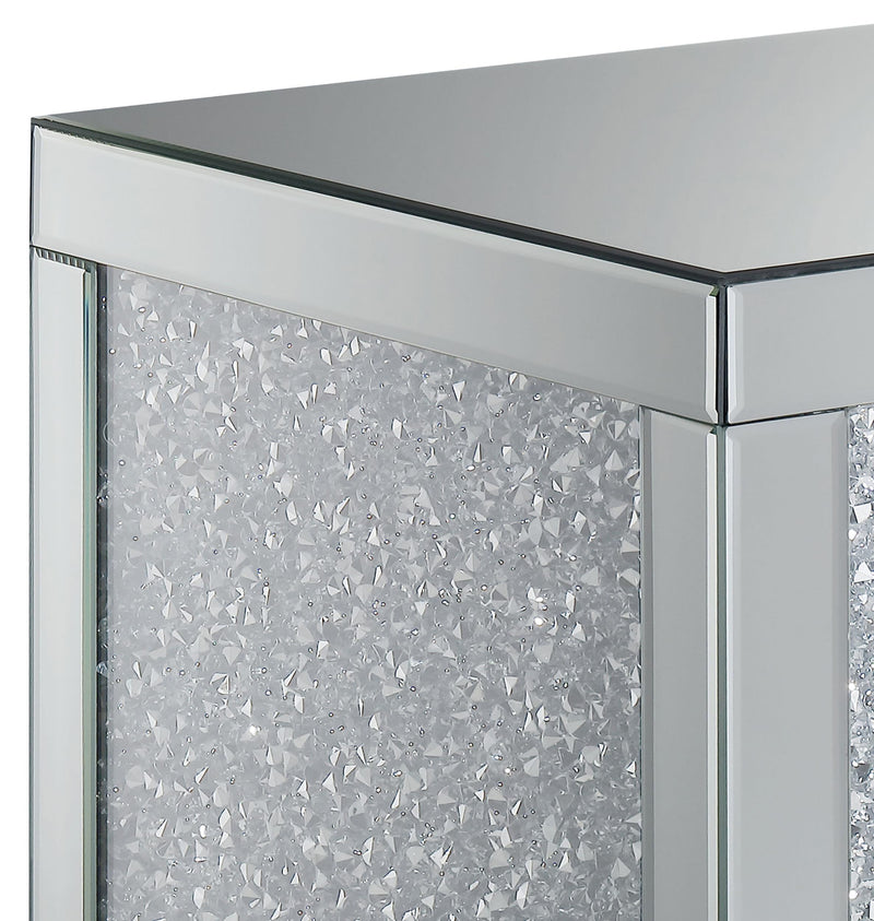 Gillian Rectangular Mirrored Acrylic Side End Table