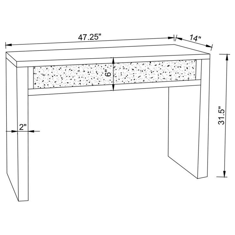 Gillian Mirrored Acrylic Entryway Console Table