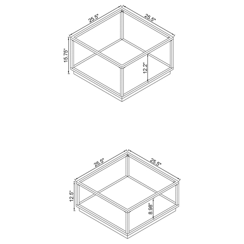 Renee 2-piece Square Coffee Table Set