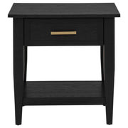 Lindenton 1-drawer Wood Occasional Side End Table Black - detail 4