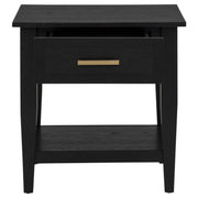 Lindenton 1-drawer Wood Occasional Side End Table Black - detail 5