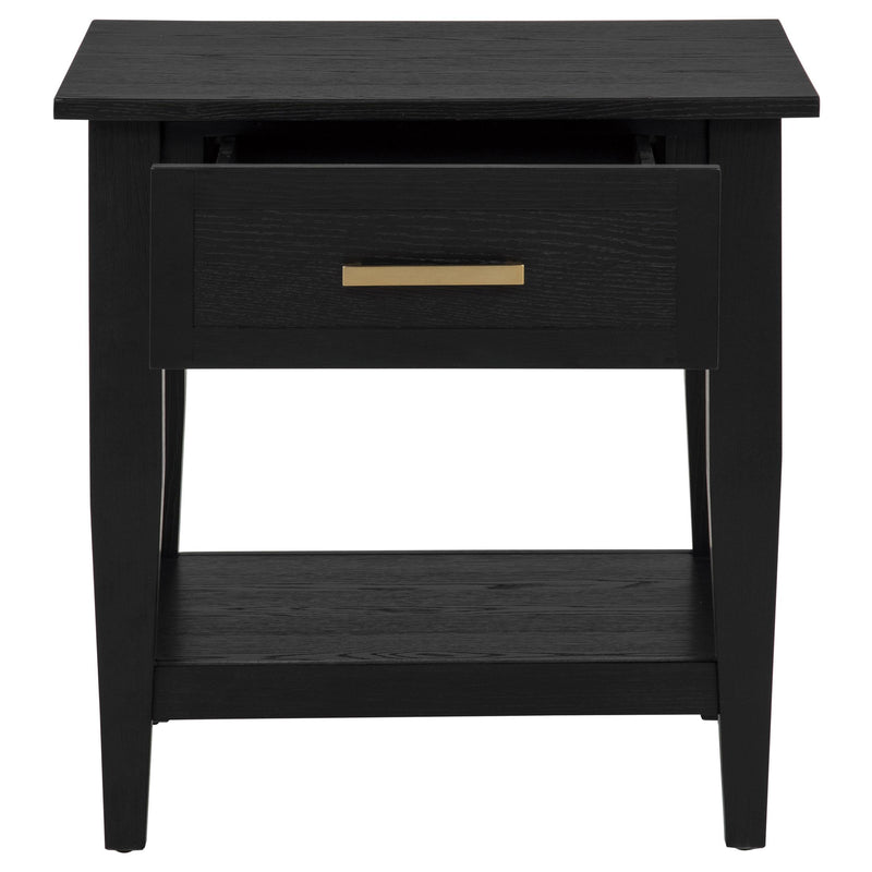 Lindenton 1-drawer Wood Occasional Side End Table Black - detail 5