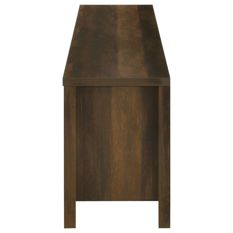 Carey 79-inch TV Stand Fireplace Media Console Dark Pine - detail 6