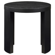 Sweeney 24-inch Round Wood Occasional Side End Table Black - detail 3