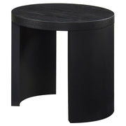 Sweeney 24-inch Round Wood Occasional Side End Table Black - detail 4
