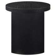 Sweeney 24-inch Round Wood Occasional Side End Table Black - detail 5