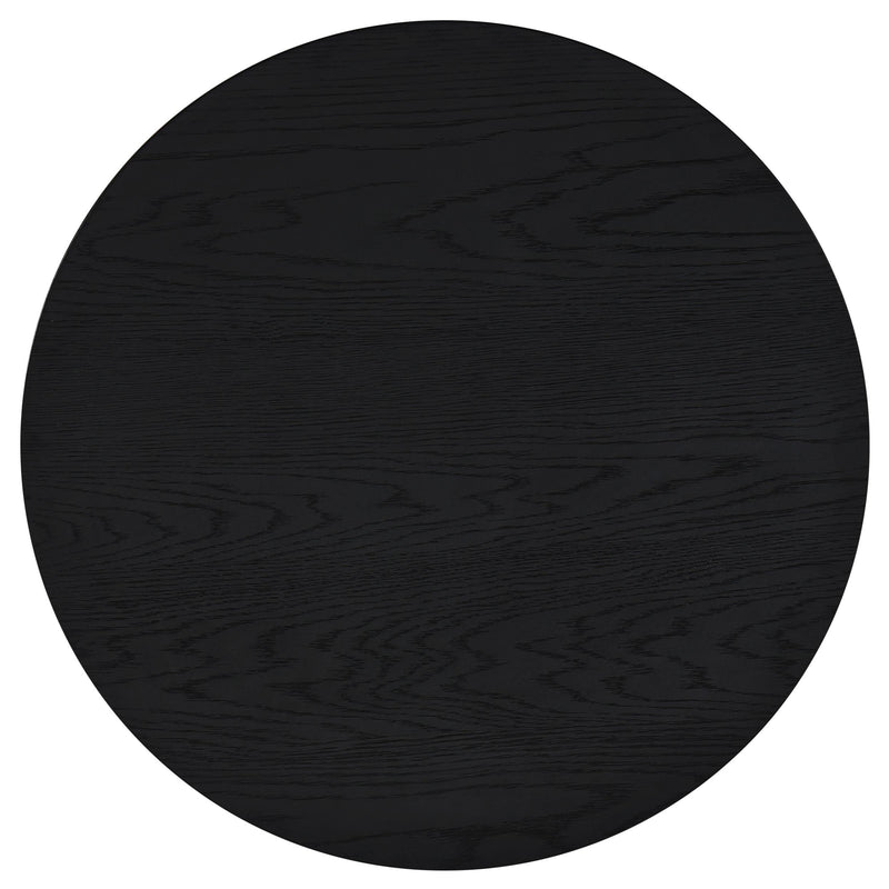 Sweeney 39-inch Round Wood Occasional Cocktail Coffee Table Black - detail 4