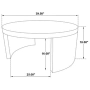 Sweeney 39-inch Round Wood Occasional Cocktail Coffee Table Black - detail 5