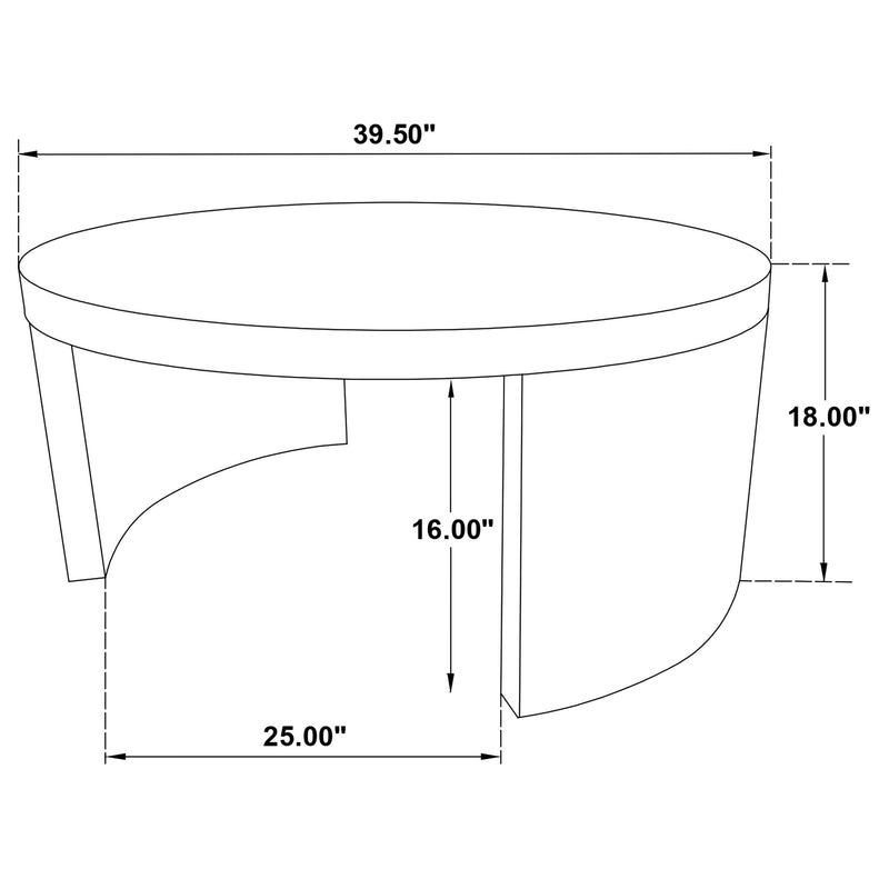 Sweeney 39-inch Round Wood Occasional Cocktail Coffee Table Black - detail 5