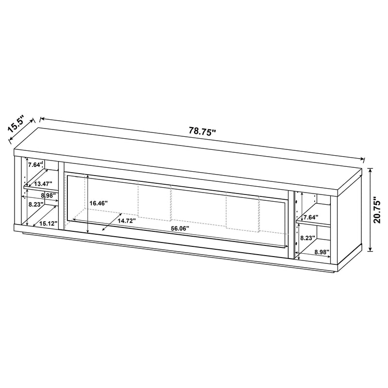 Deiter 79-inch TV Stand Fireplace Media Console