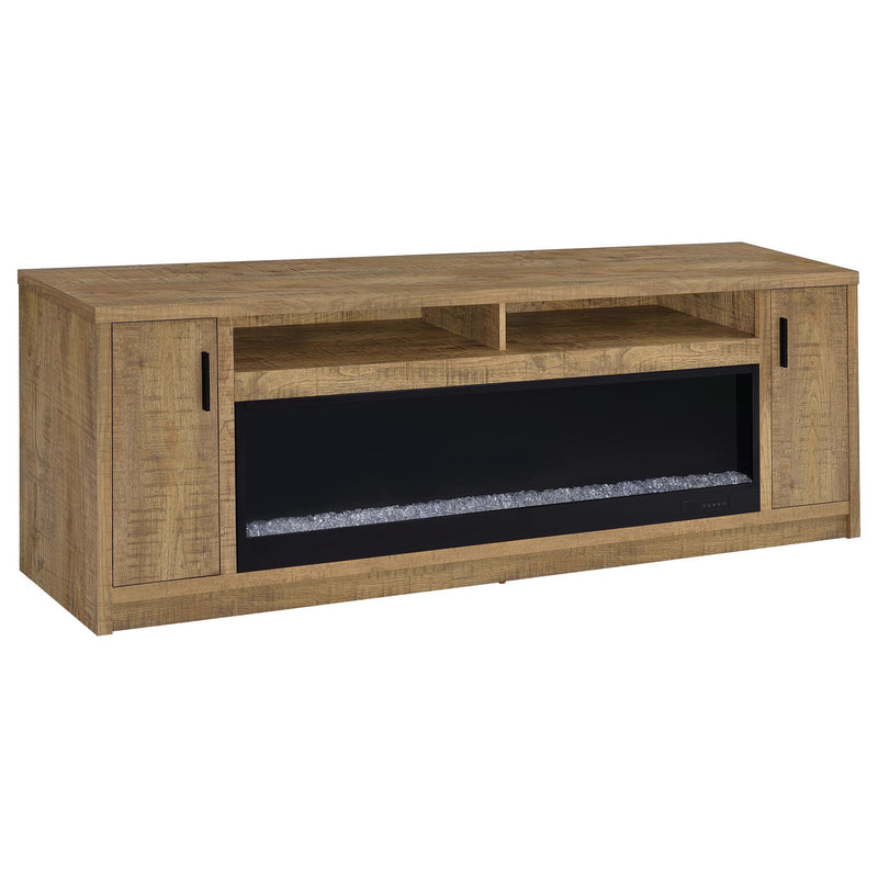 Eddy 79-inch 2-door TV Stand Fireplace Media Console
