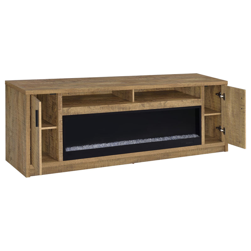 Eddy 79-inch 2-door TV Stand Fireplace Media Console
