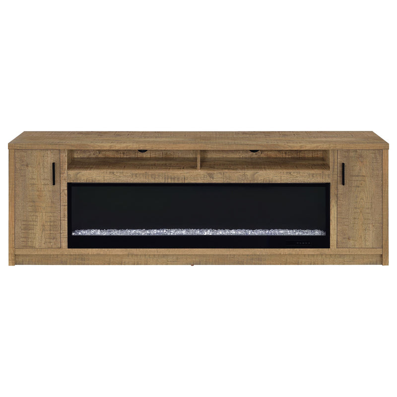 Eddy 79-inch 2-door TV Stand Fireplace Media Console