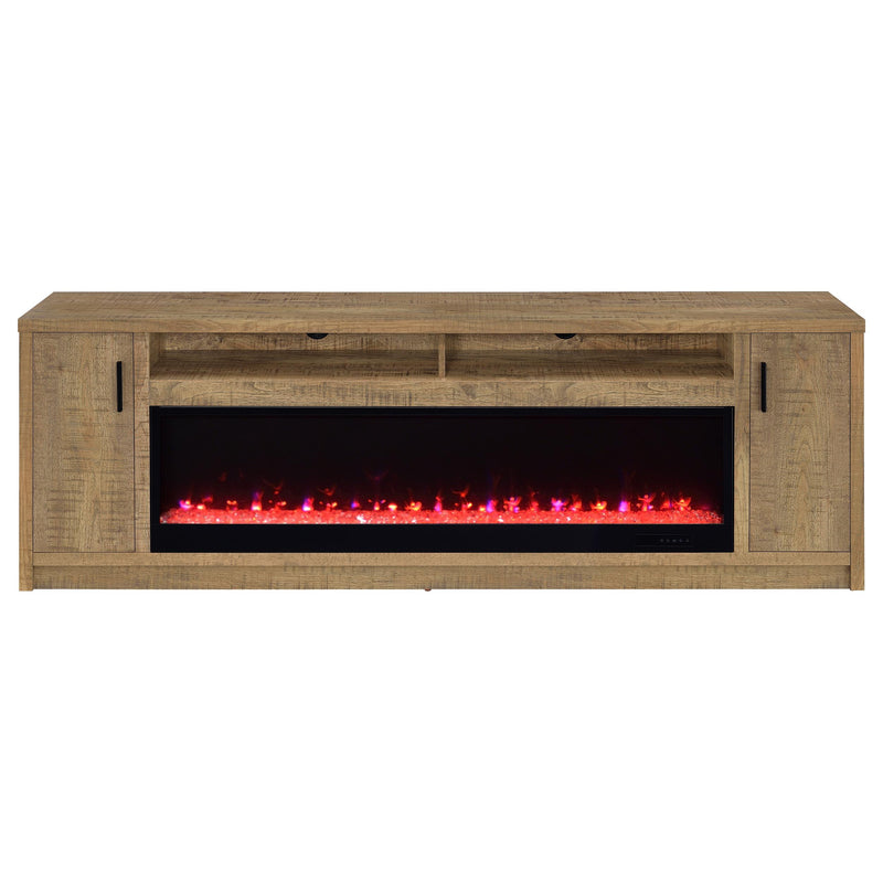 Eddy 79-inch 2-door TV Stand Fireplace Media Console