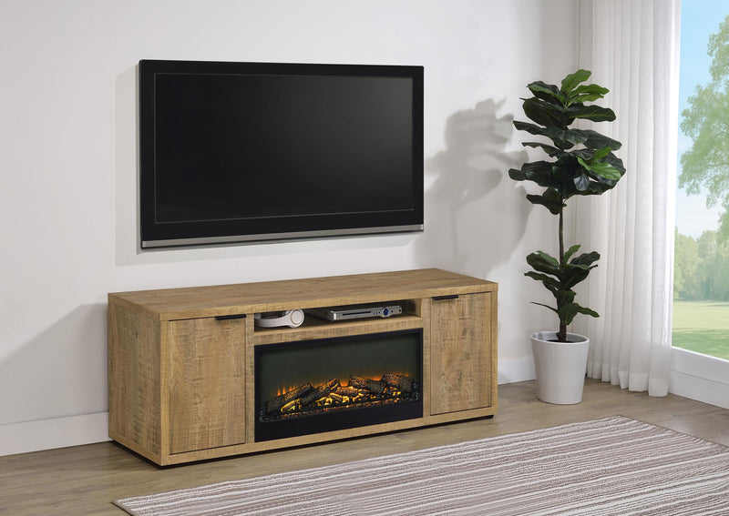 Fuller 60-inch 2-door TV Stand Fireplace Media Console