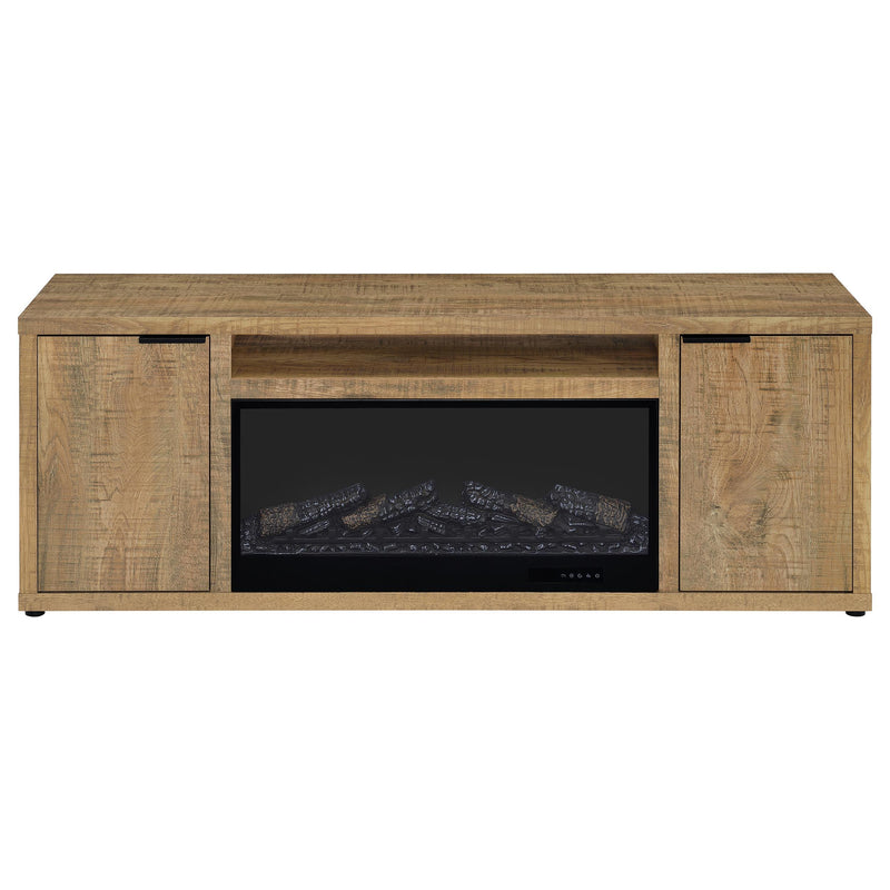 Fuller 60-inch 2-door TV Stand Fireplace Media Console