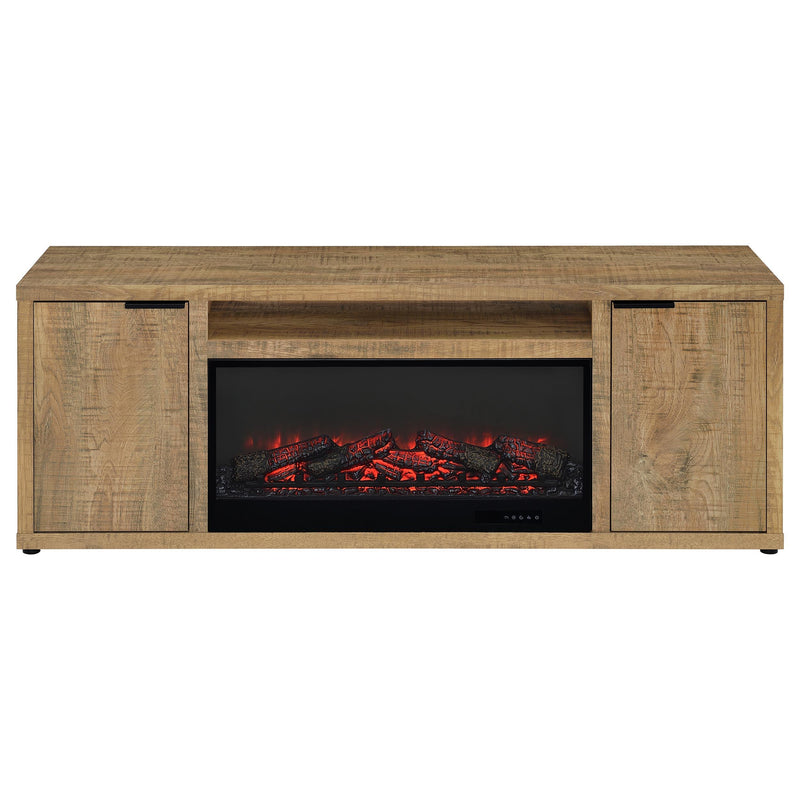 Fuller 60-inch 2-door TV Stand Fireplace Media Console