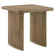 Adina Square Wood Side End Table Distressed Light Brown - alternate view