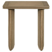 Adina Square Wood Side End Table Distressed Light Brown - detail 3